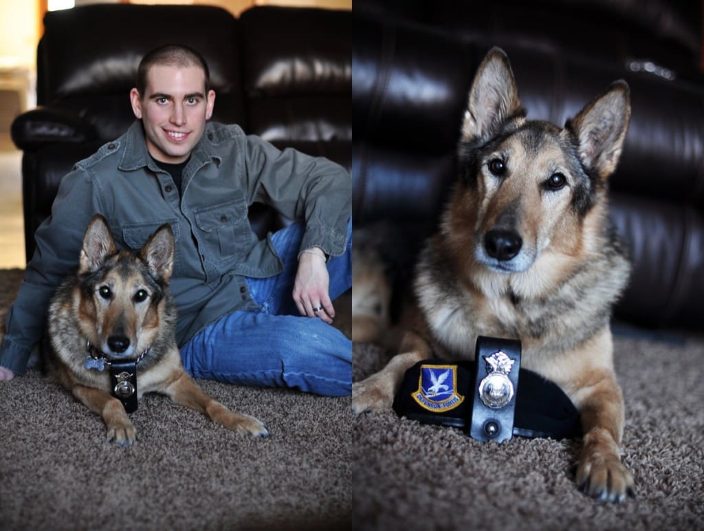 retired military dog, air force k9, air force k9 handler