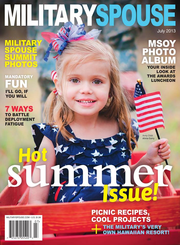 Military Spouse Magazine July 2013, 29 Palms homecoming photographer, 29 palms military photographer, palm springs military photographer
