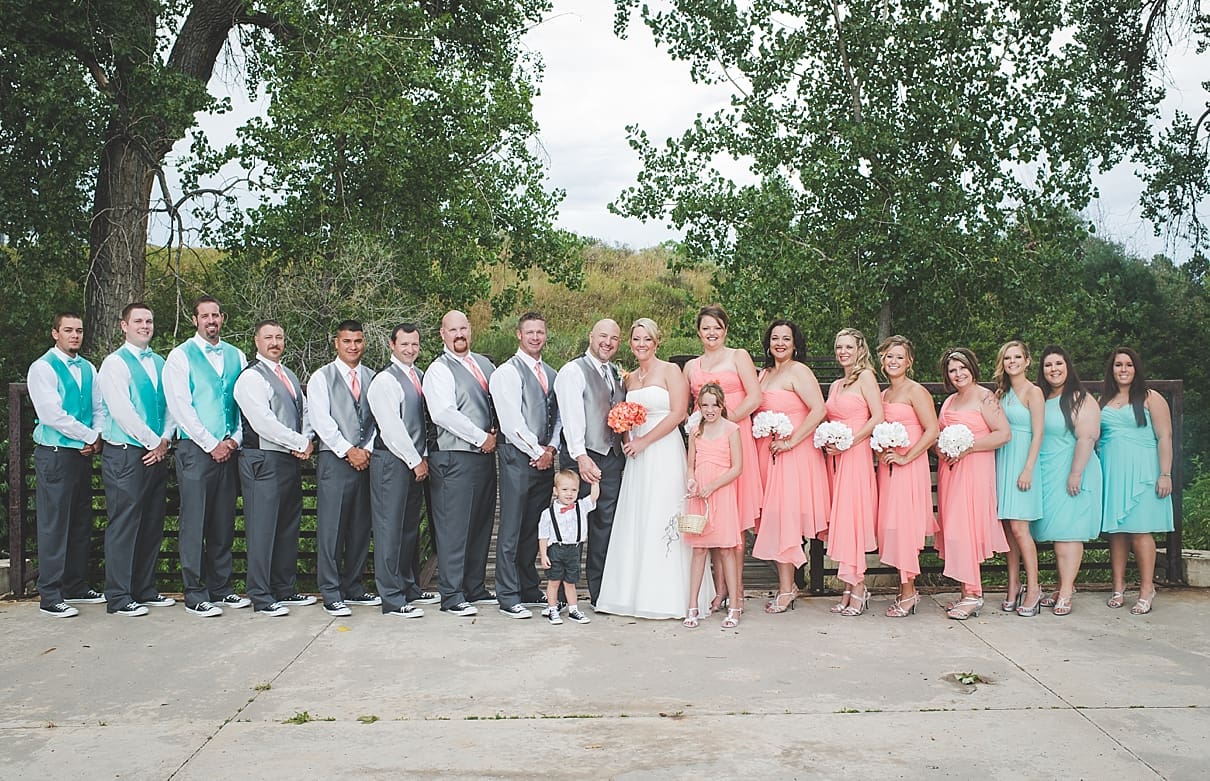 Crystal Rose Weddings, Denver Weddings, Crystal Rose Denver Wedding, teal and peach wedding