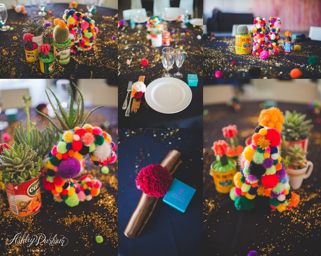 Saguaro Palm Springs, teal bridal heels, colorful wedding, table center inspiration, colorful wedding inspiration