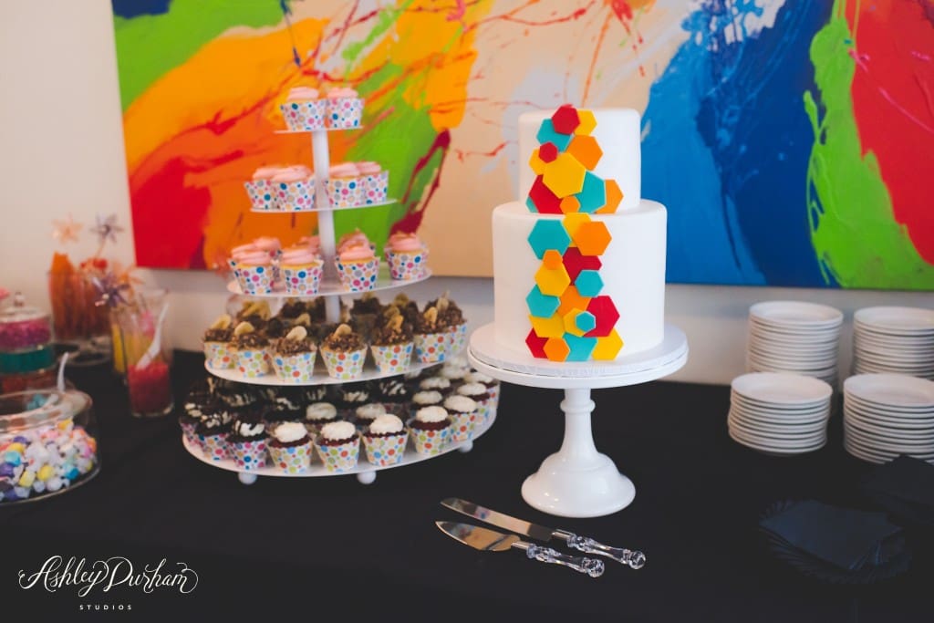 colorful wedding, colorful bridal party, palm springs wedding, saguaro hotel, saguaro hotel palm springs, saguaro wedding, over the rainbow bakery, over the rainbow palm springs, colorful wedding cake