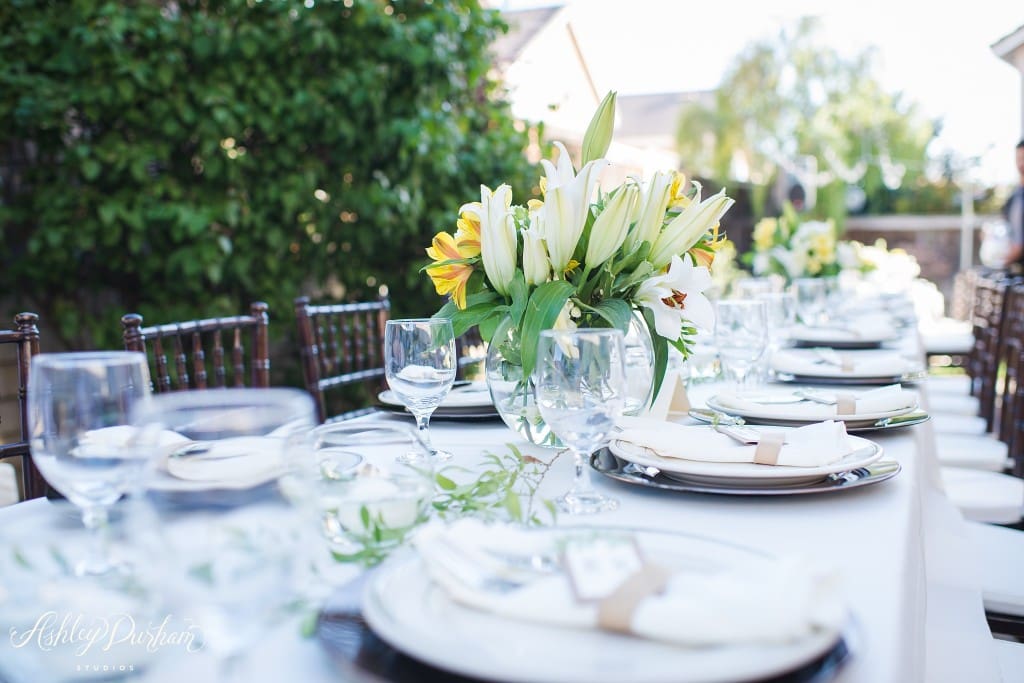 backyard wedding, simple backyard wedding, how to cater a wedding in a small space