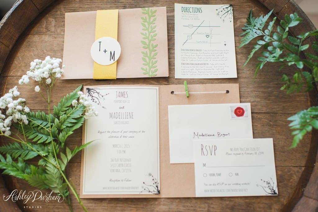 DIY wedding invitations, rustic wedding invitations, simple DIY wedding invitations