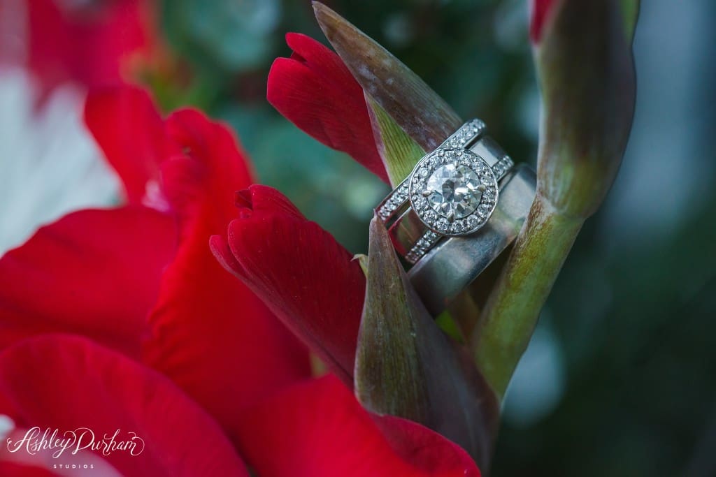 palm springs wedding photographers, wedding ring in flowers, palm springs florist
