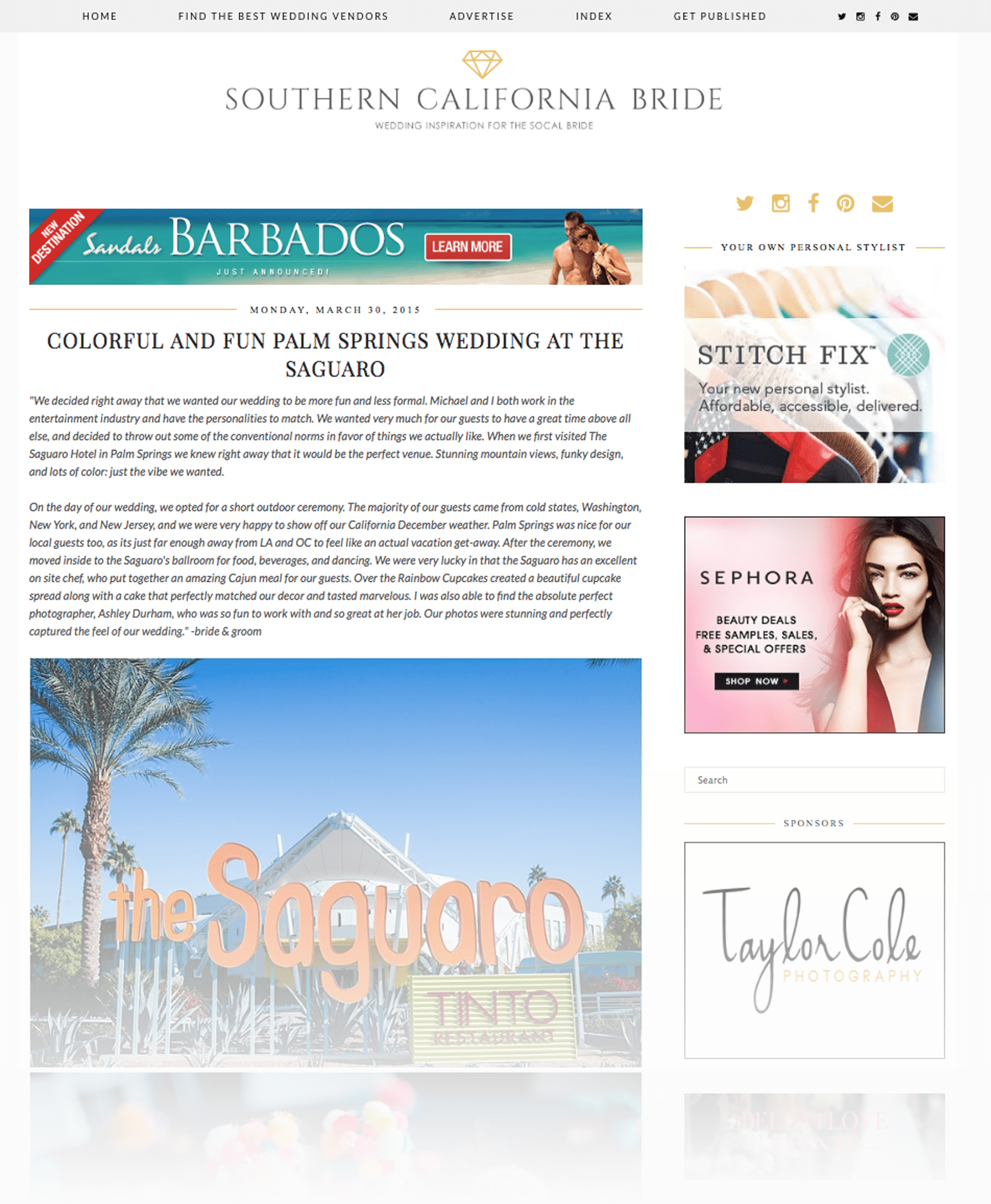 southern california bride, palm springs wedding, saguaro hotel wedding