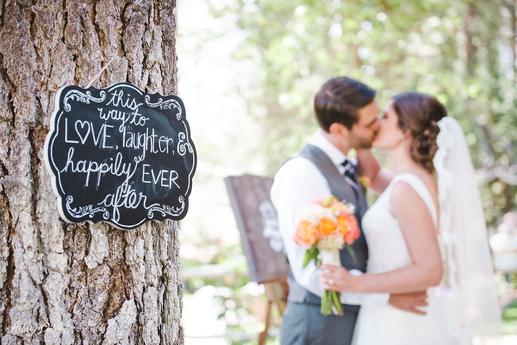 happily ever after wedding sign, Big Bear Lake Wedding