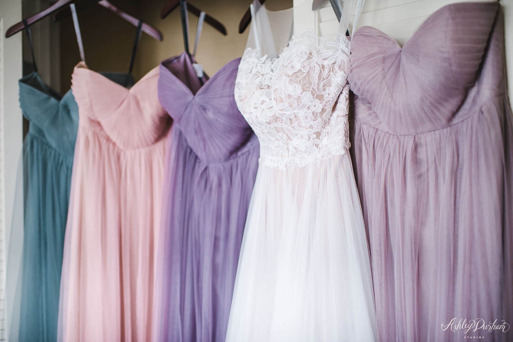 Green Mountain Ranch Wedding, tulle bridesmaid dresses, multicolored tulle bridesmaid dresses