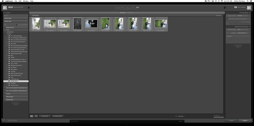 importing from photo mechanic to lightroom