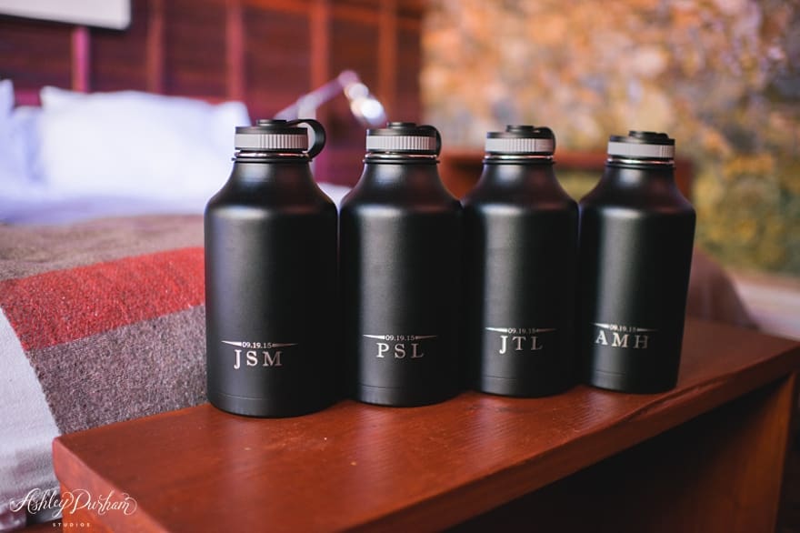 personalized growler for groom's gift 
