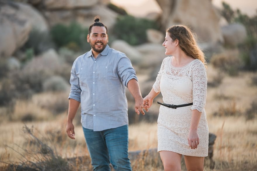 joshua tree engagement session, southern california desert engagement session, joshua tree sunset photography