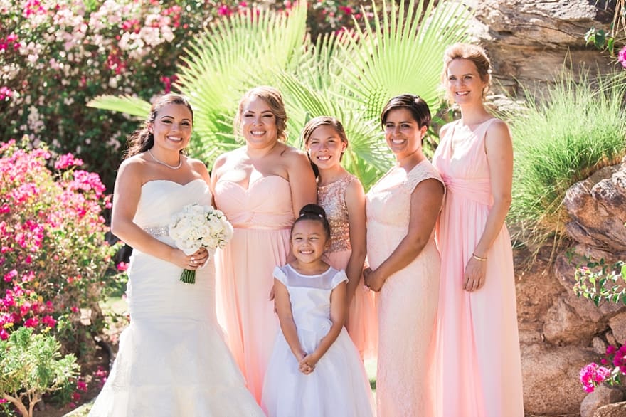 o'donnell house palm springs, palm springs weddings, odonnell house weddings, first pick planning, mixed bridesmaid dresses