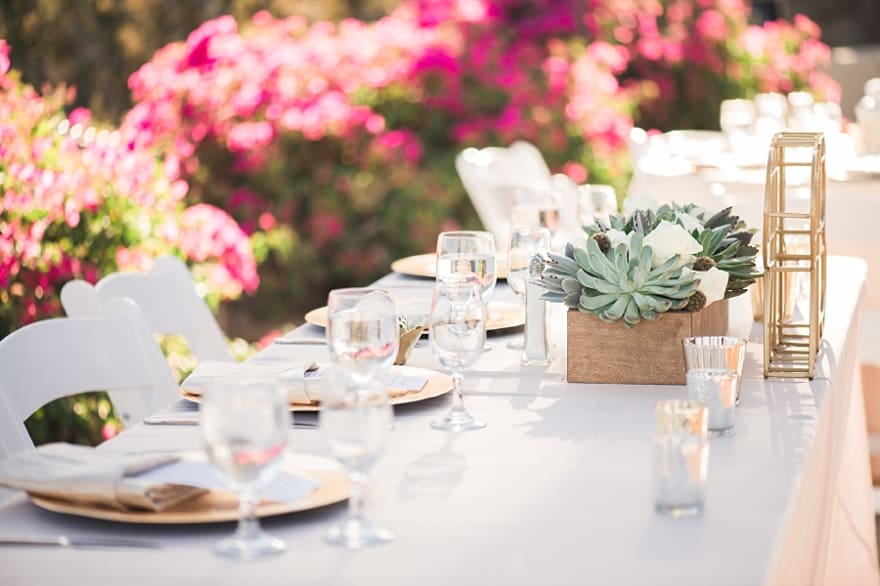 o'donnell house palm springs, palm springs weddings, odonnell house weddings, head table, succulent,