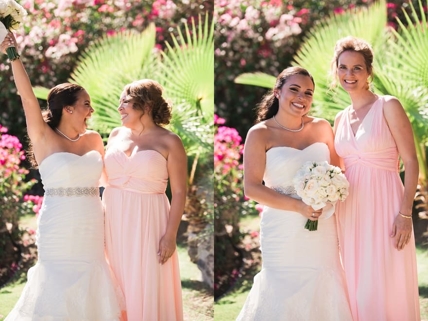 pink bridesmaid dresses, white rose bouquet, artisan event bouquets, vintage yet modern wedding dress