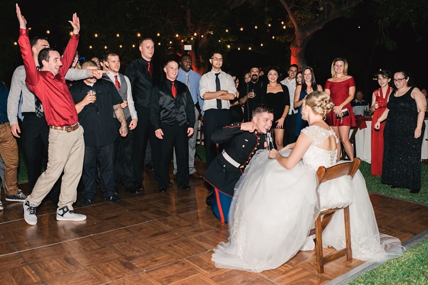 fun dancing photos from wedding receptions, garter toss