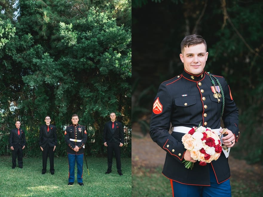 marine corps wedding, studio la fleur