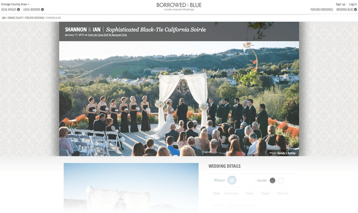 coto de caza wedding, featured on borrowed and blue