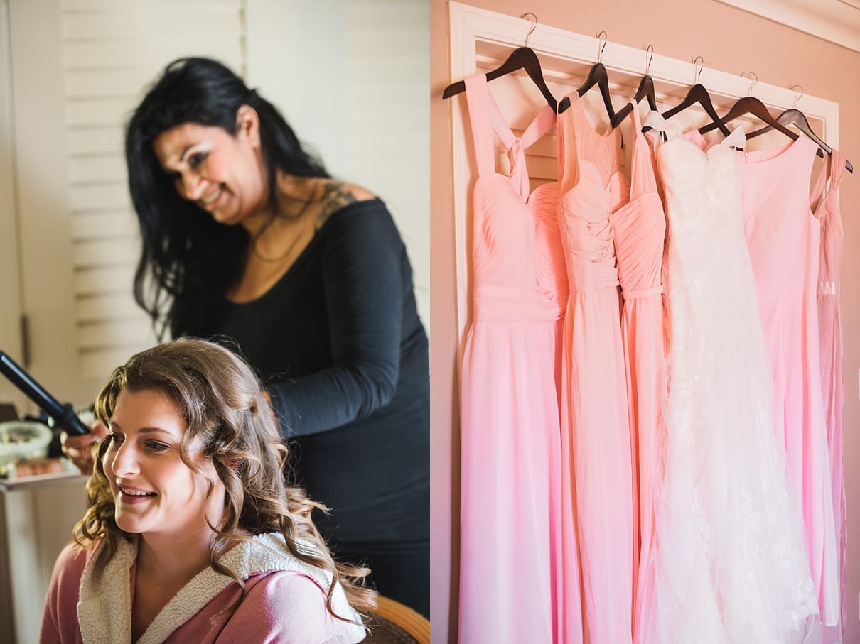pink bridesmaids dresses, lori espinoza