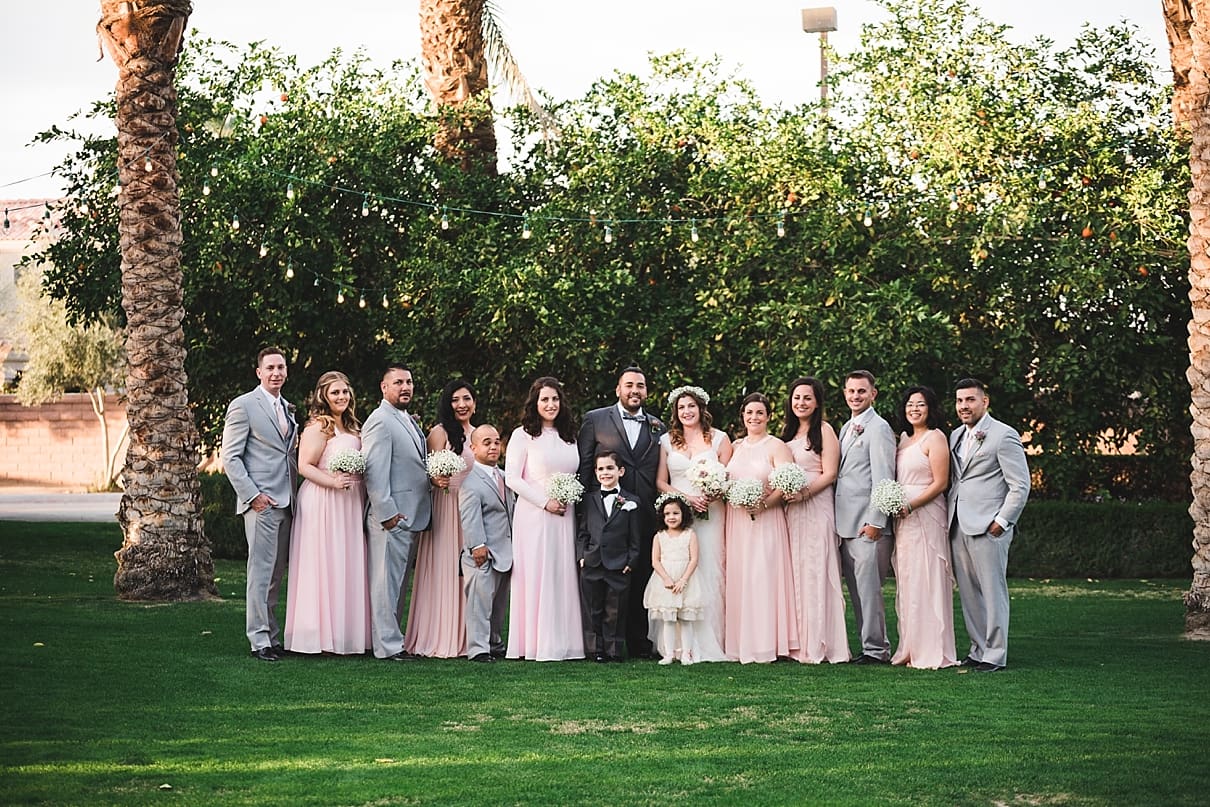 pink and grey wedding parties, pink bridesmaid dresses, jackalope ranch weddings
