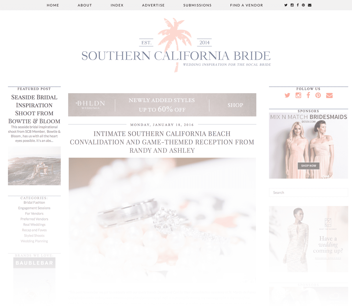 southern california bride