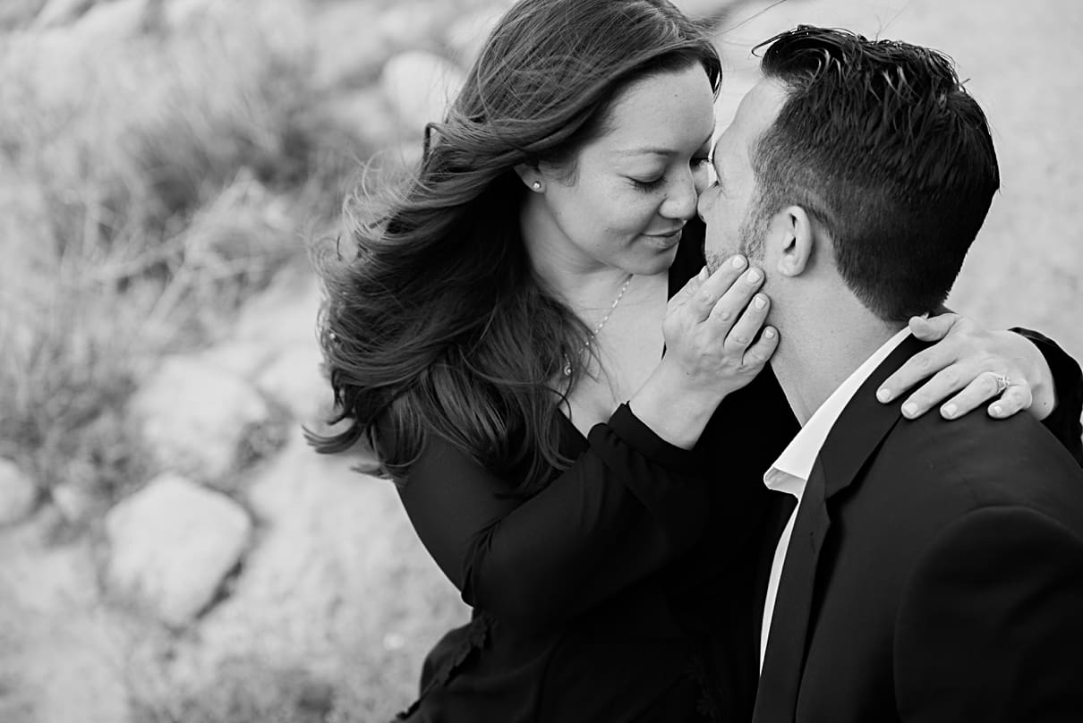 black and white almost kiss couples photo