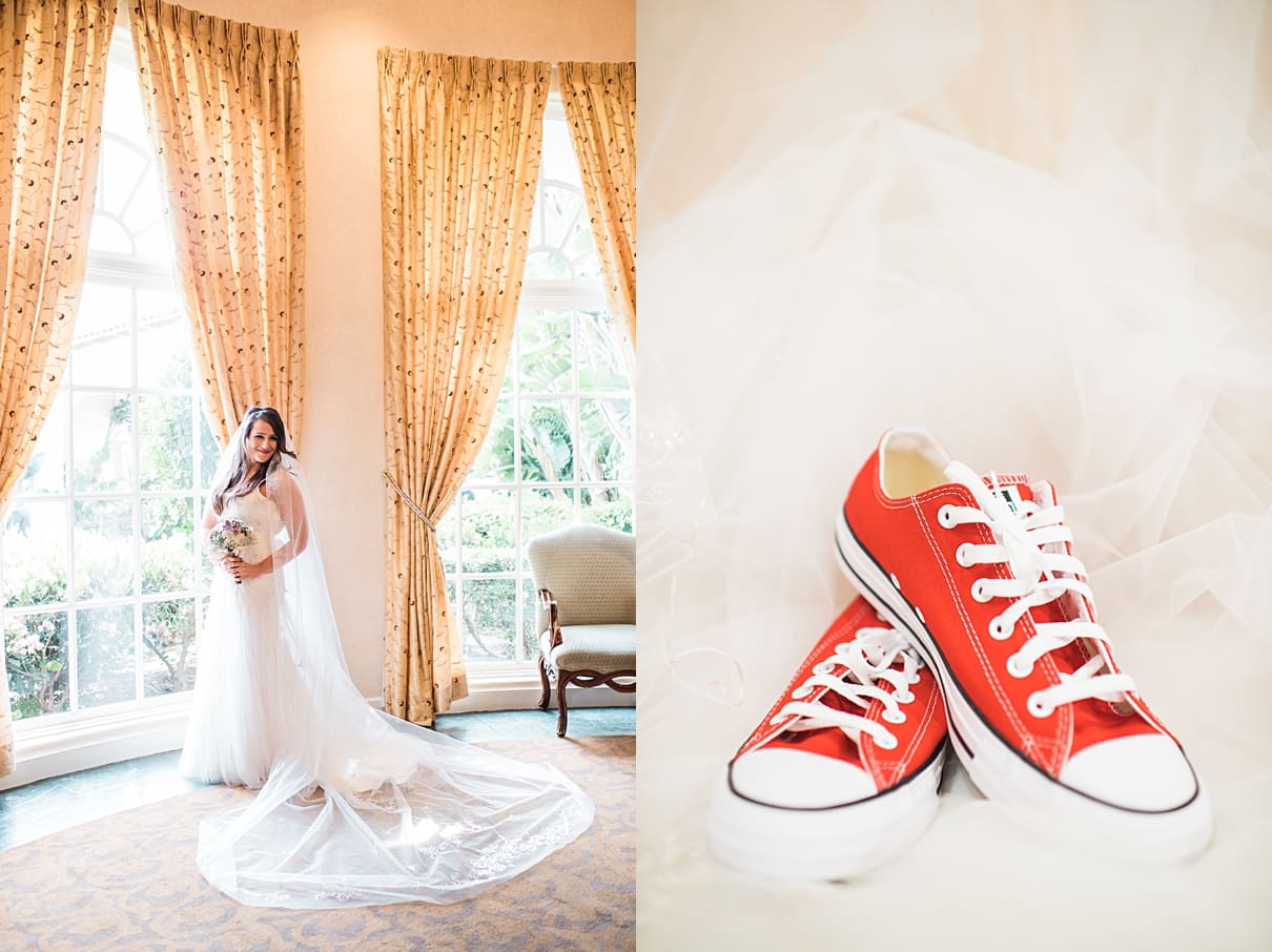 bride wearing converse