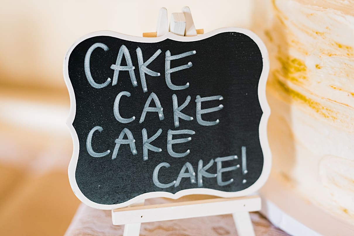 cake sign chalkboard