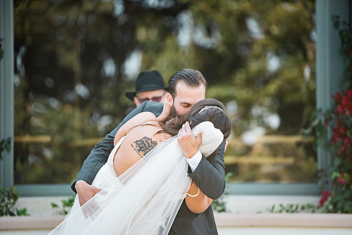 first kiss wedding ceremony photo
