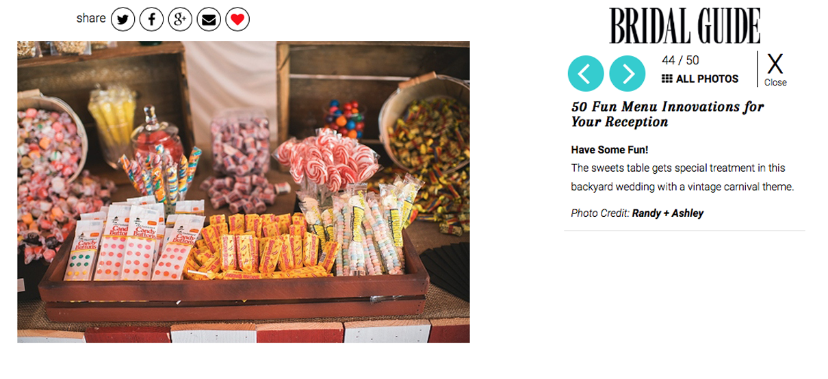 fun candy bar ideas for wedding receptions