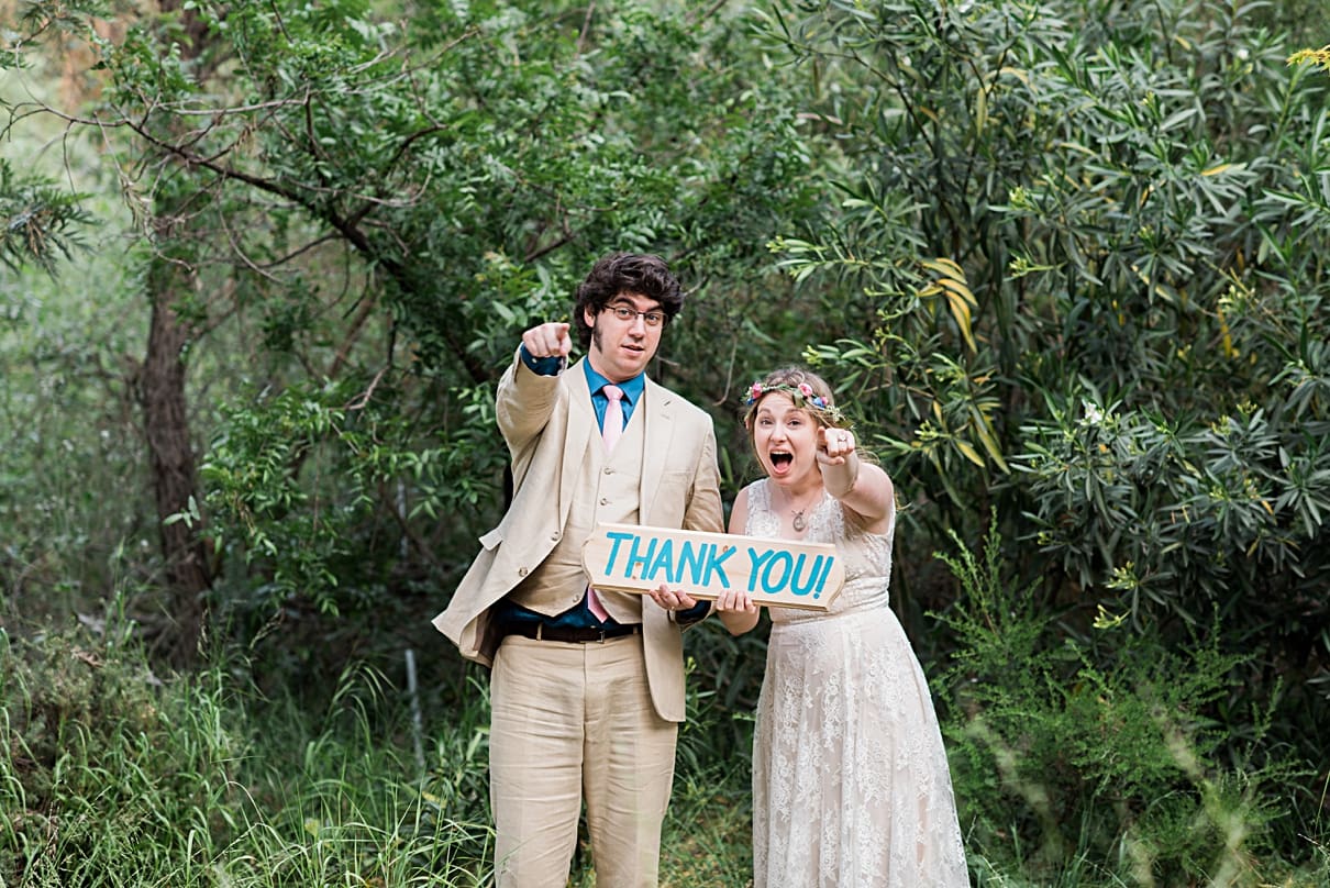 fun thank you ideas for brides and grooms