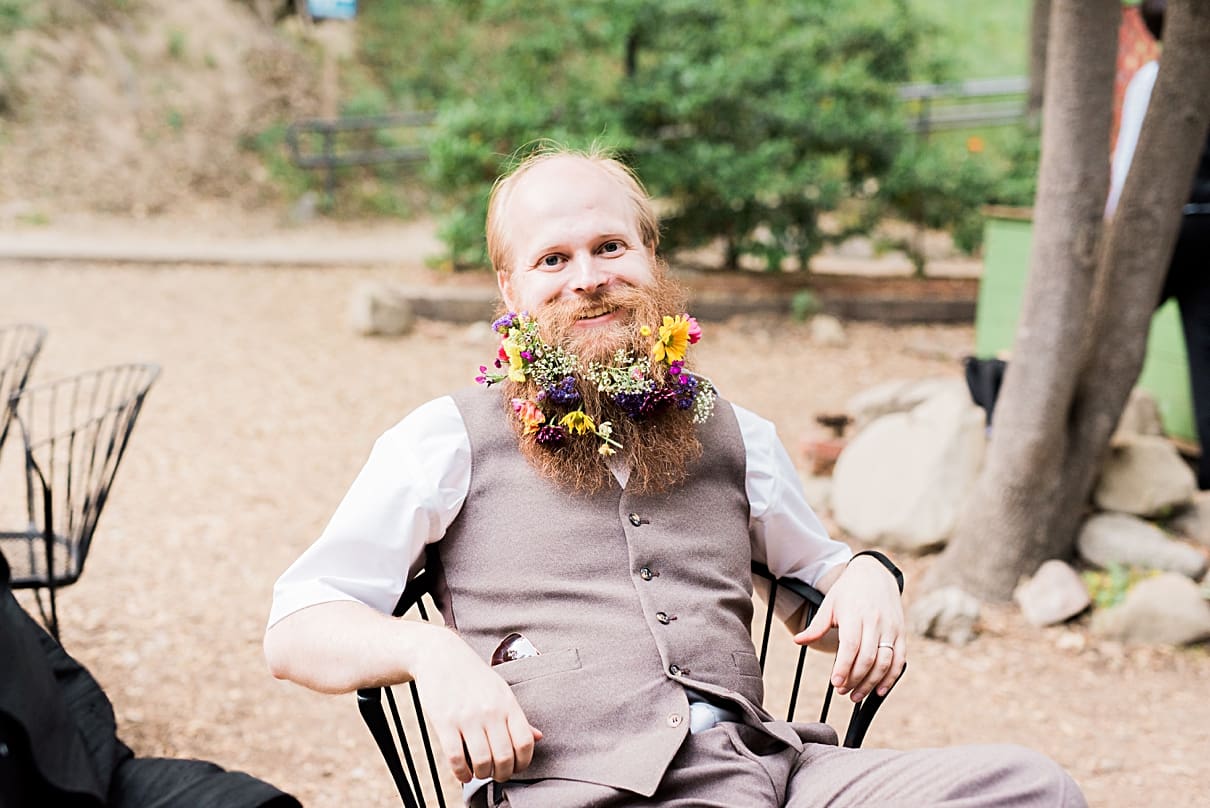 flowers in beard