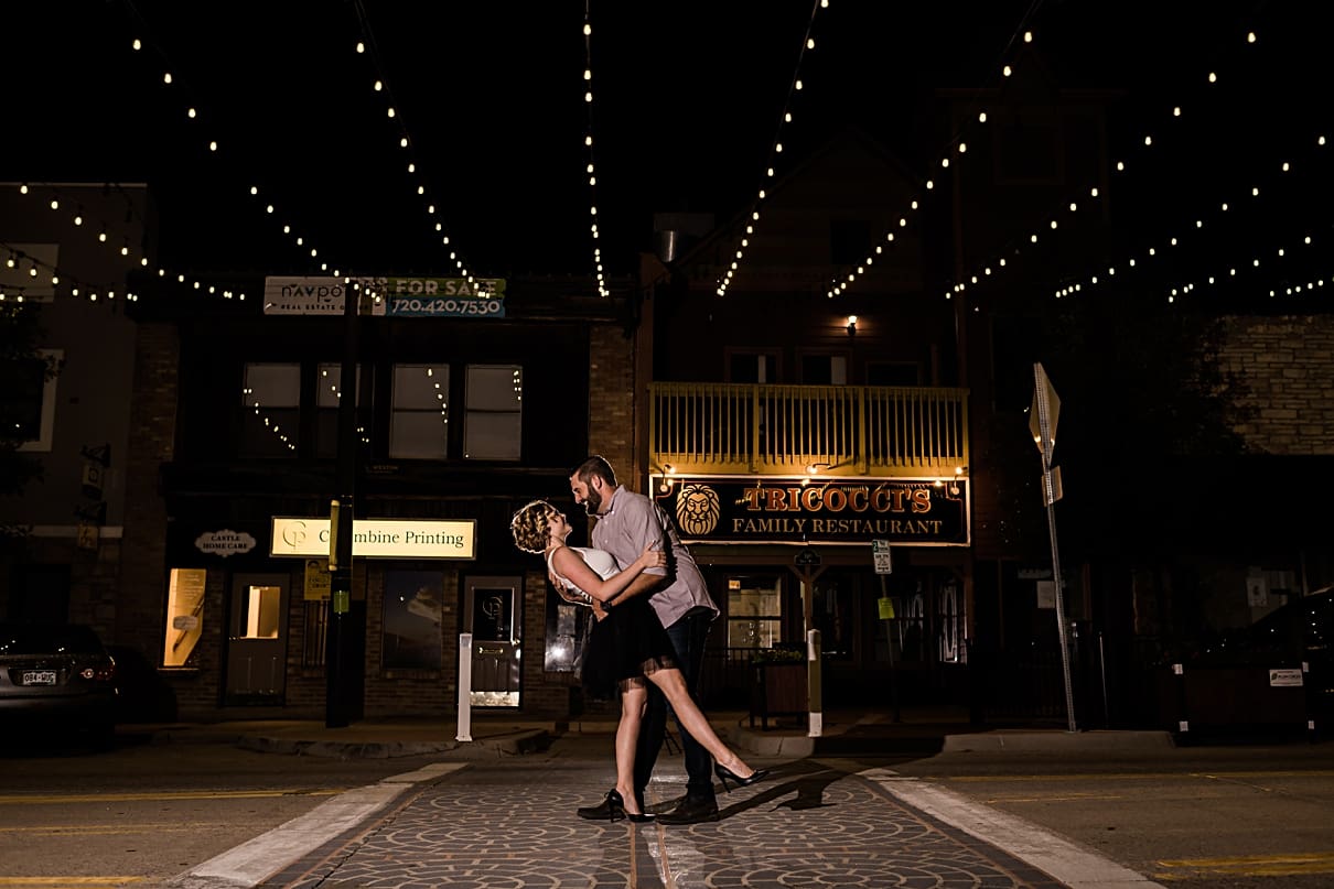 castle rock photographer, daniels park, daniels park couples session, colorado anniversary session, nighttime OCF photography, nighttime street photography