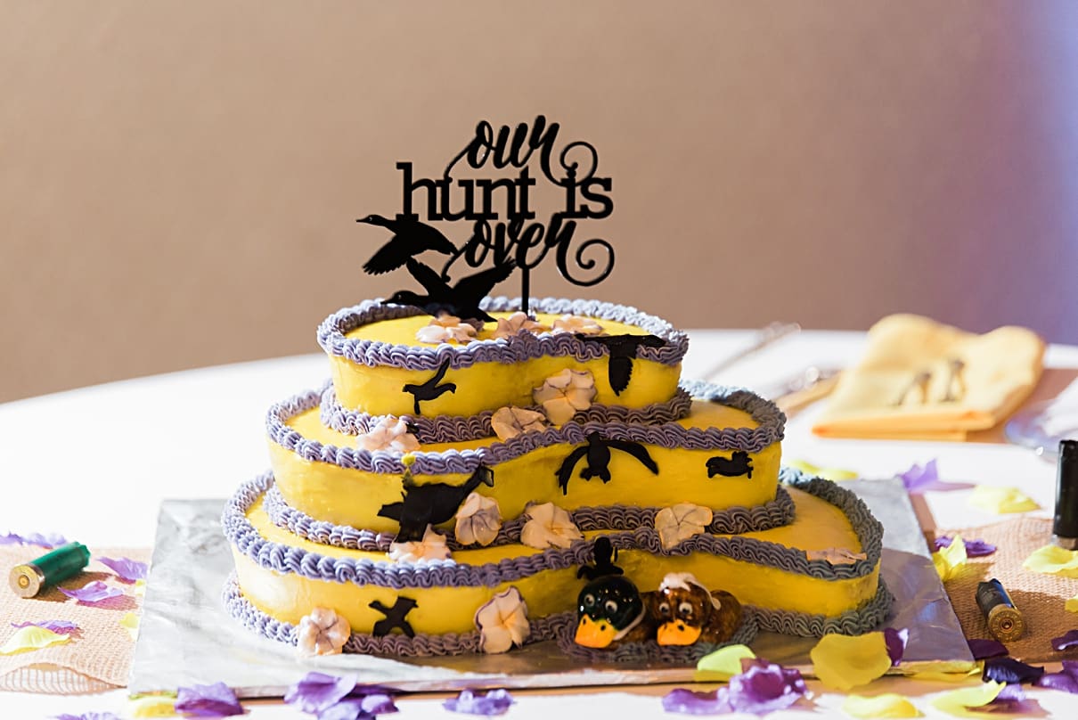 hunter wedding cakes, our hunt is over wedding cake topper, duck hunter wedding cake