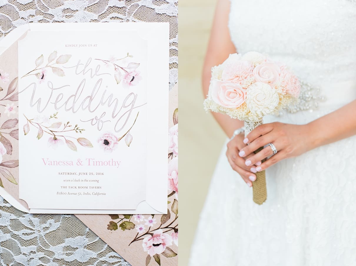 riverside california wedding photographer, lace and flower wedding invitations, floral wedding invitations, rosy lily florals, fake etsy flowers
