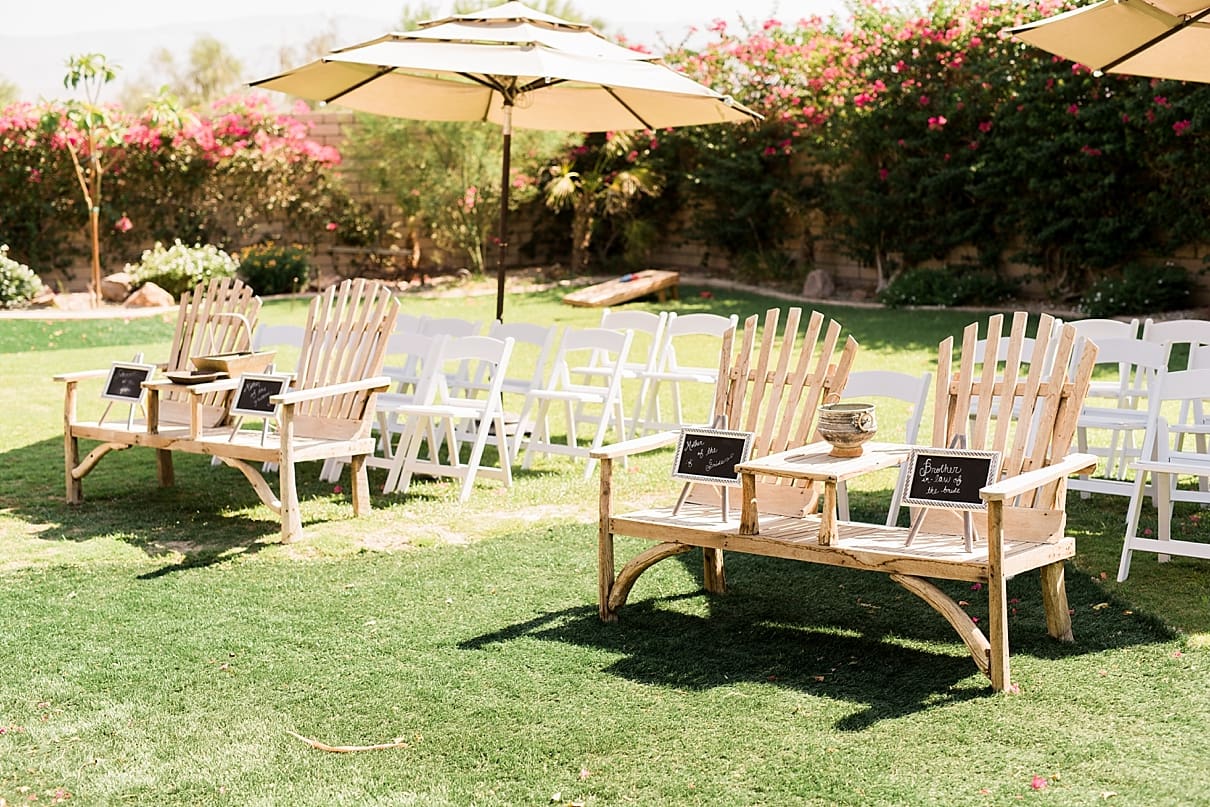 outdoor small wedding seating