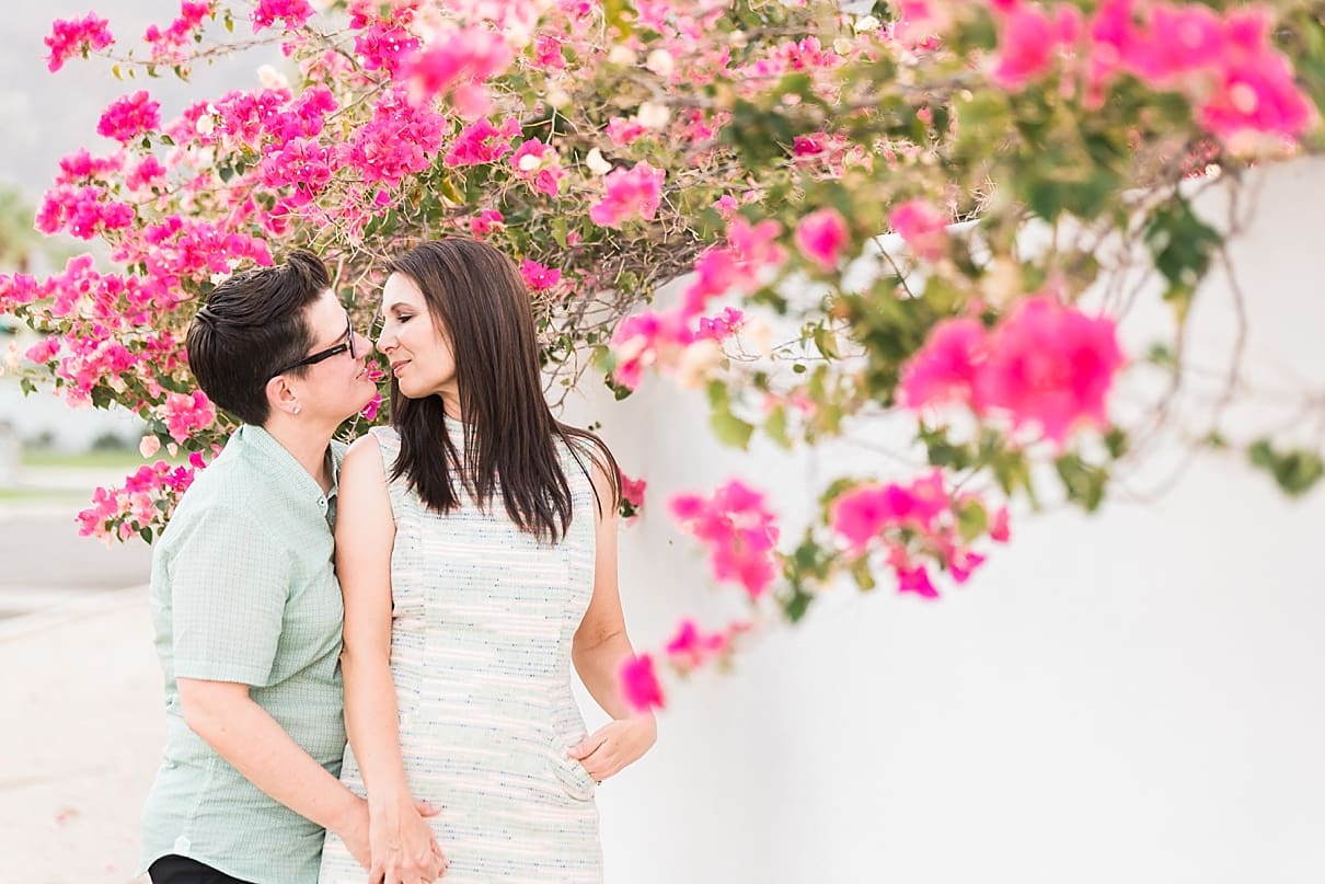 that pink door, palm springs engagement session, same sex engagement session, lesbian engagement session