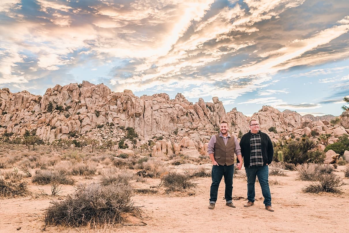 gay engagement session, two groom engagement session, joshua tree engagement session, desert engagement session, joshua tree engagement photographer