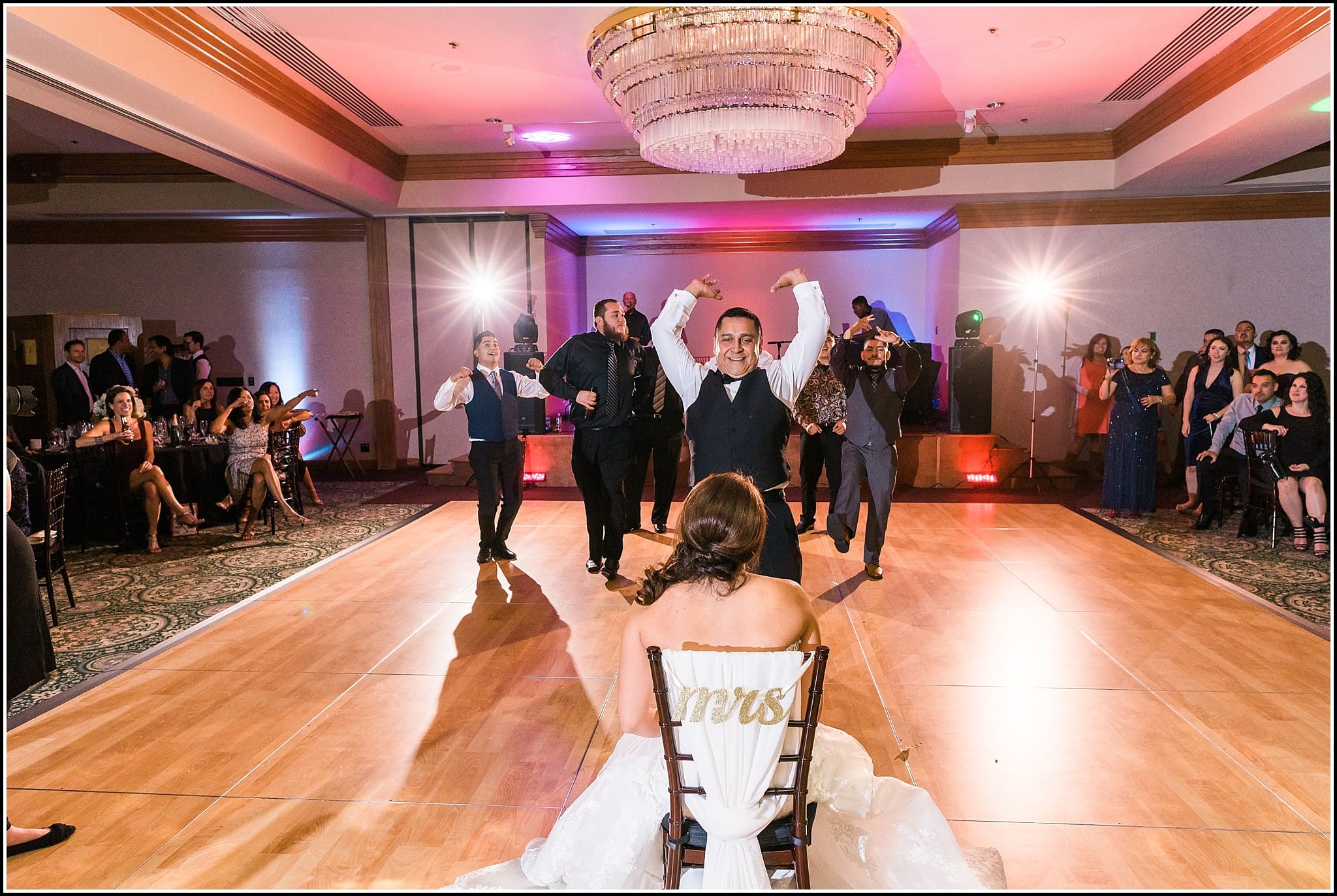  favorite wedding images 2016, wedding photos from 2016, our favorite wedding photos, indian wells country club wedding, country club wedding, garter toss, ocf wedding reception