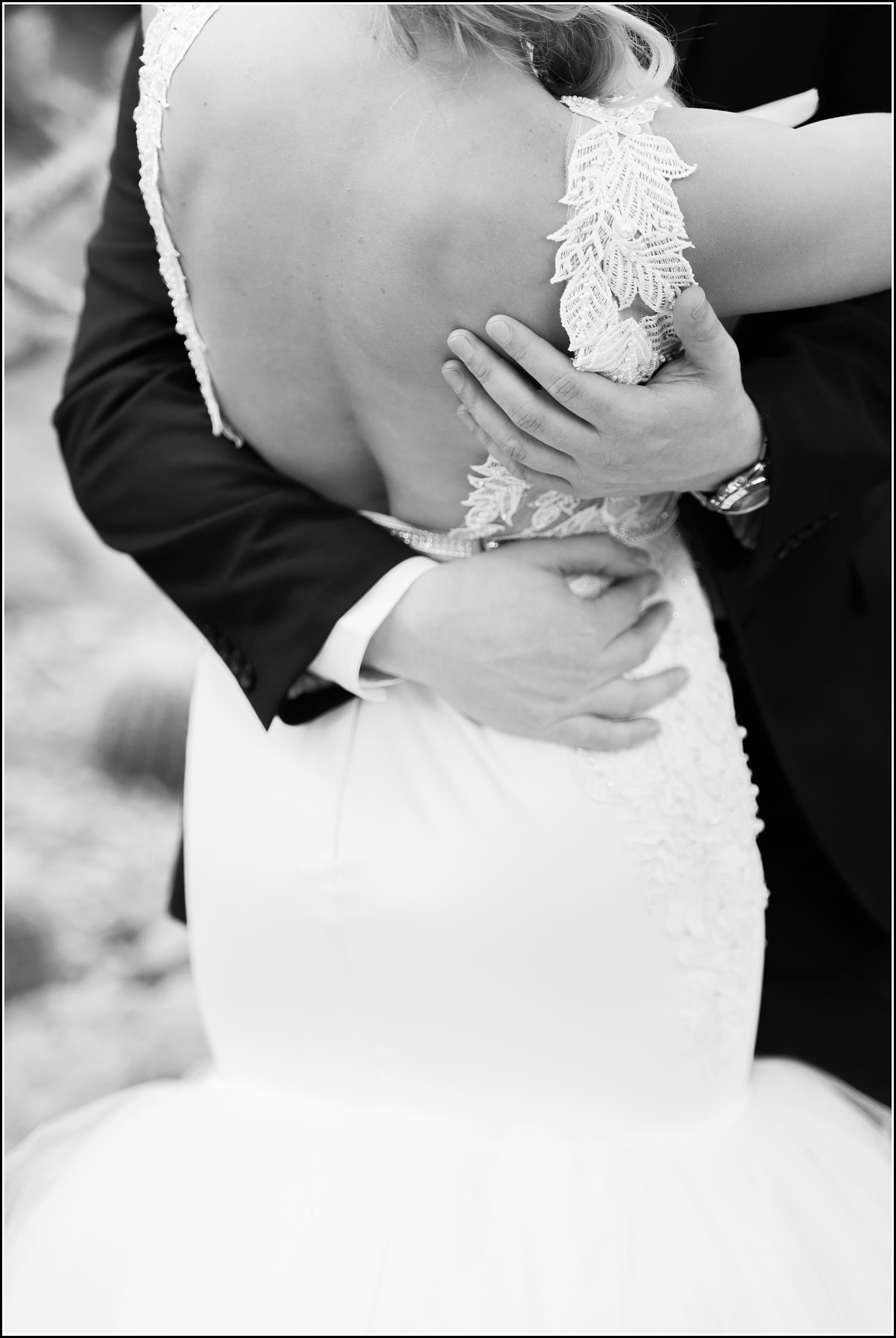  favorite wedding images 2016, wedding photos from 2016, our favorite wedding photos, black and white wedding details, backless wedding gown