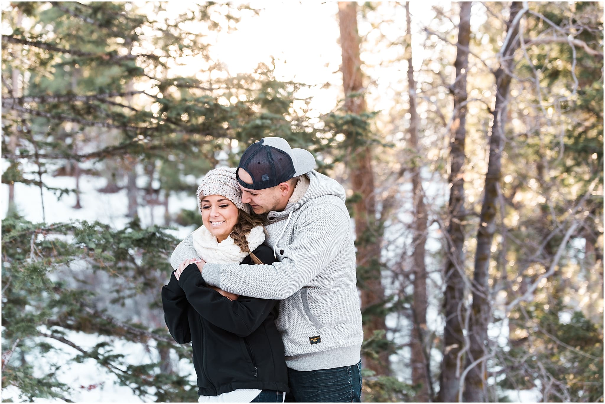 cute couple in big bear, Wintery Big Bear Family Photography session