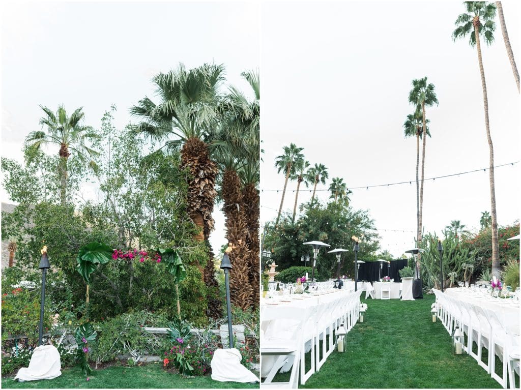 upper lawn at spencers palm springs wedding site