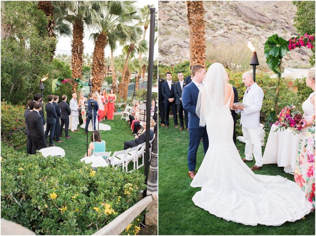 wedding ceremony at spencers palm springs