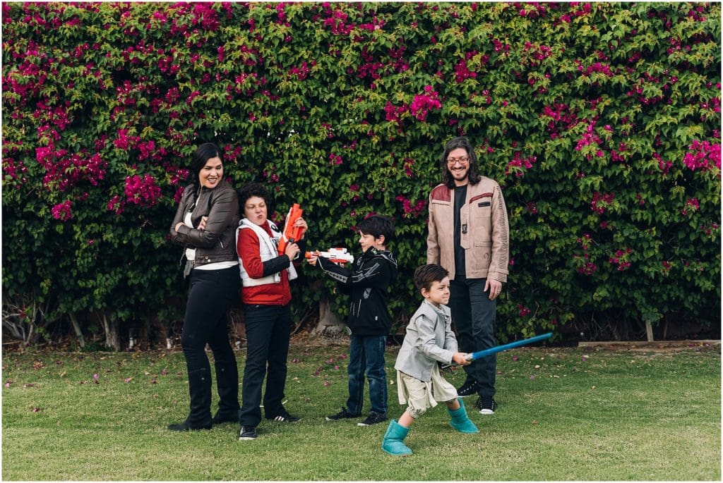 family dressed up as star wars characters