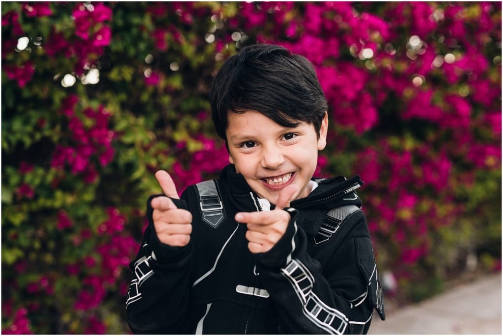 little boy in darth vader sweatshirt