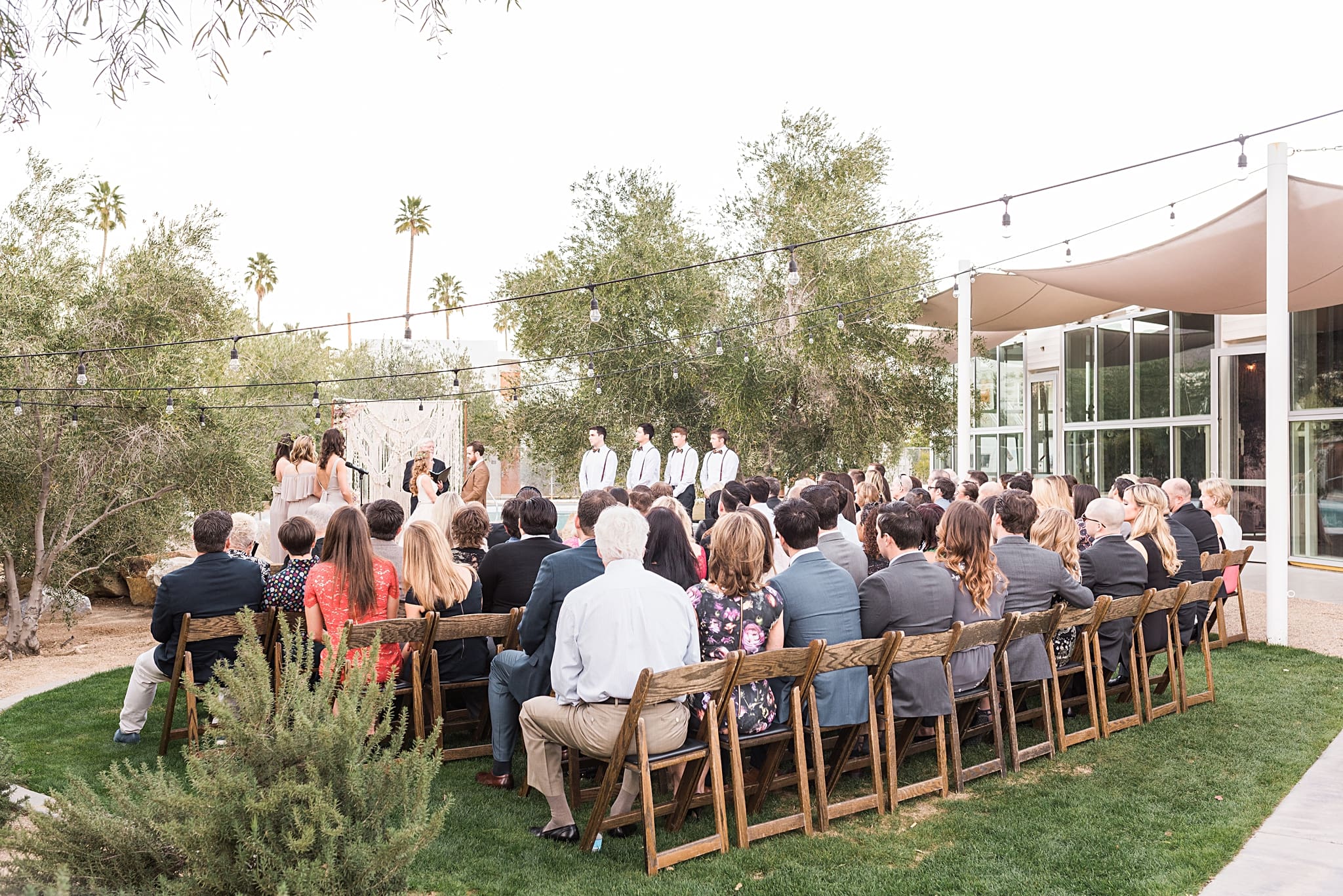 palm springs wedding ceremony at the ace hotel