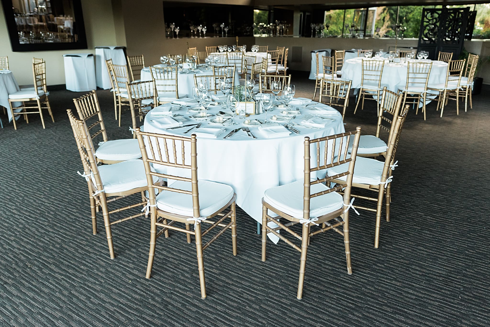 gold rental chairs for wedding reception
