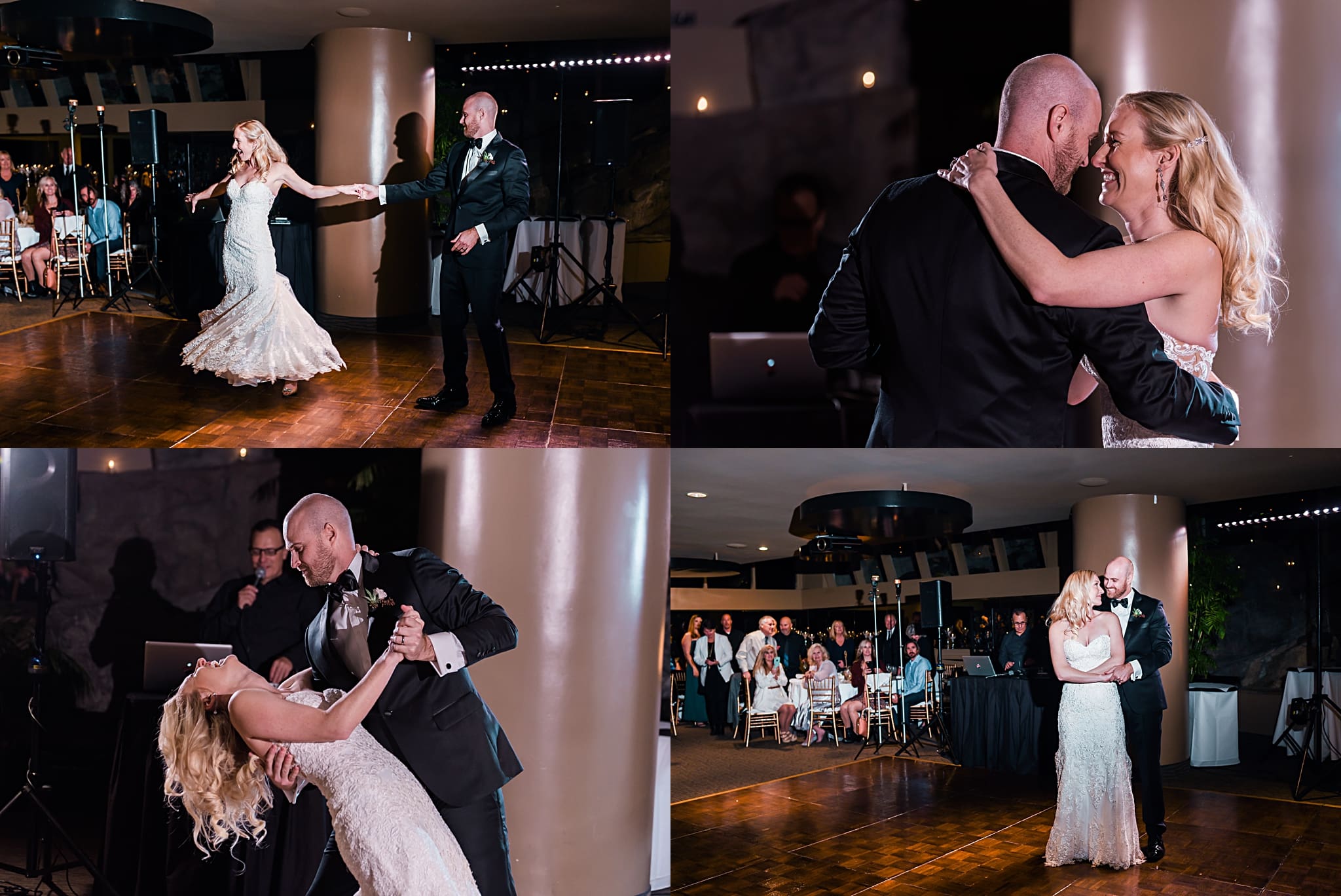 bride and groom first dance at reception using OCF