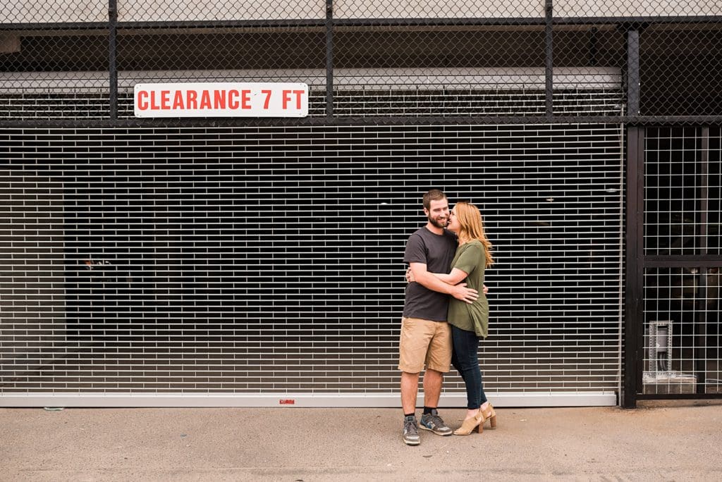 Urban Alleyway Engagement Session in Downtown Colorado Springs