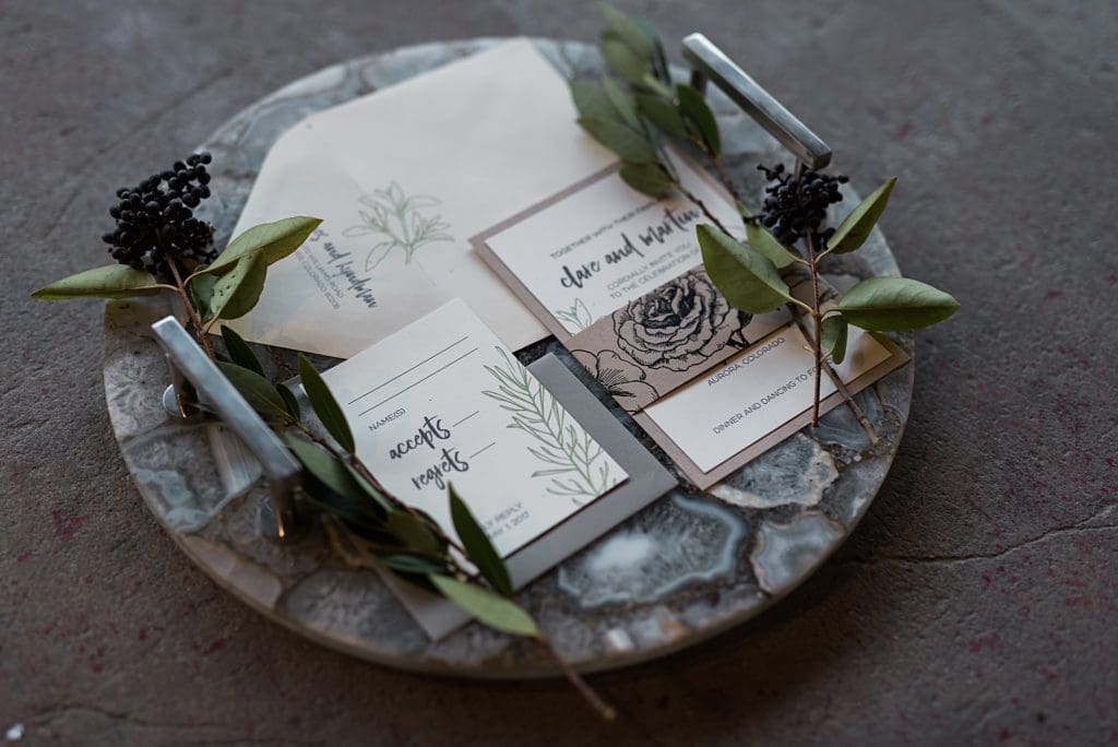 tasha rae designs organic wedding invitation suite