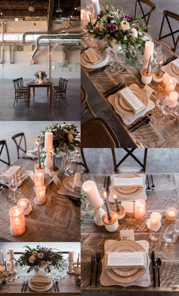 industrial organic wedding tablescape inspiration
