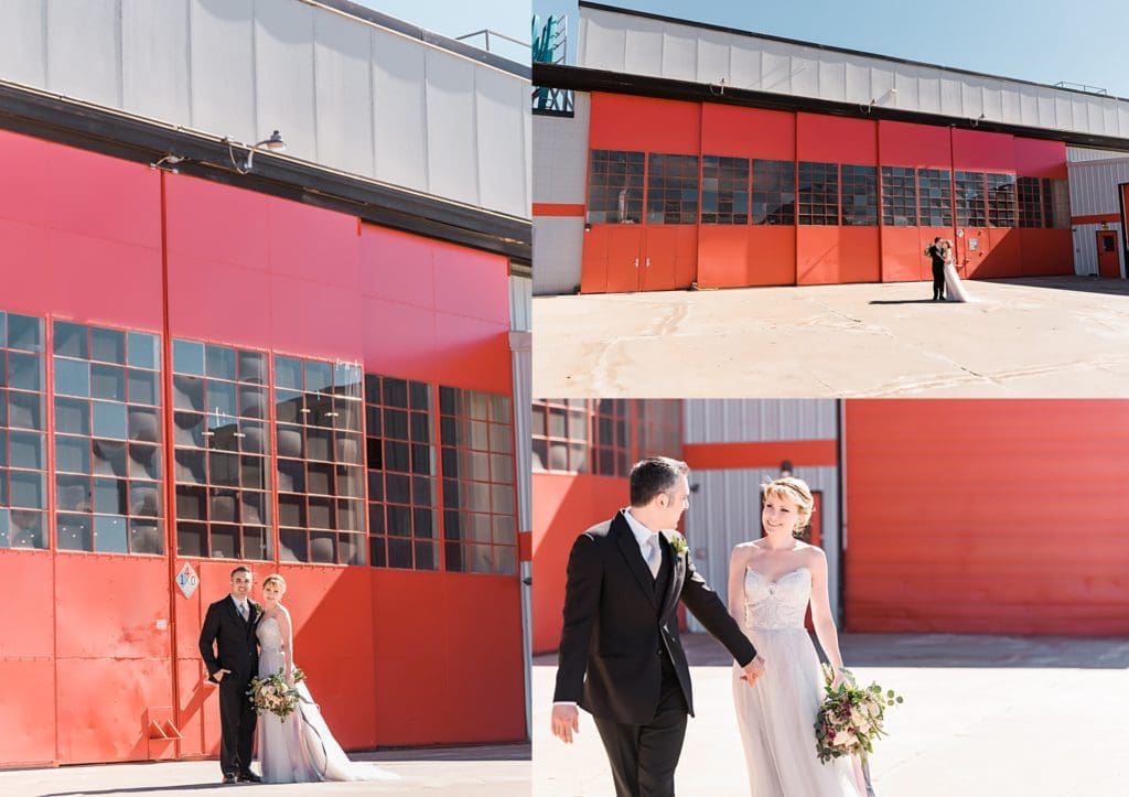 hangar at stanley wedding photos